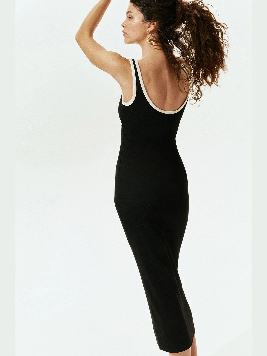 H&M Black & White Cut-out Maxi Dress Size S - photo 5