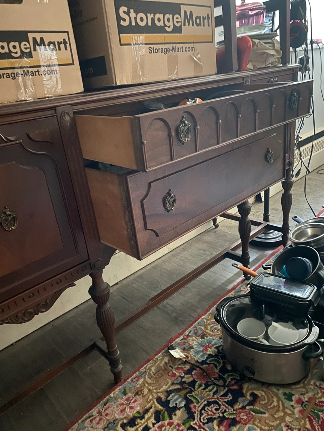 Vintage Solid Wood Sideboard - photo 3