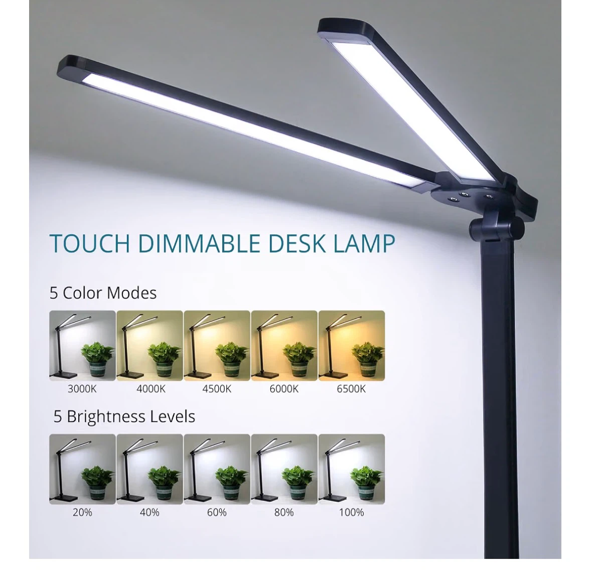 Semlos Dual Arm LED Desk Lamp - photo 2