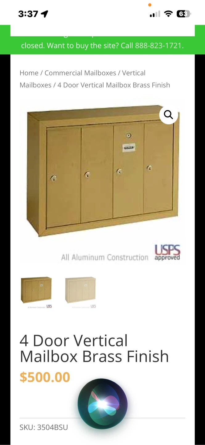 Salsbury Industries 4-Door Vertical Mailbox