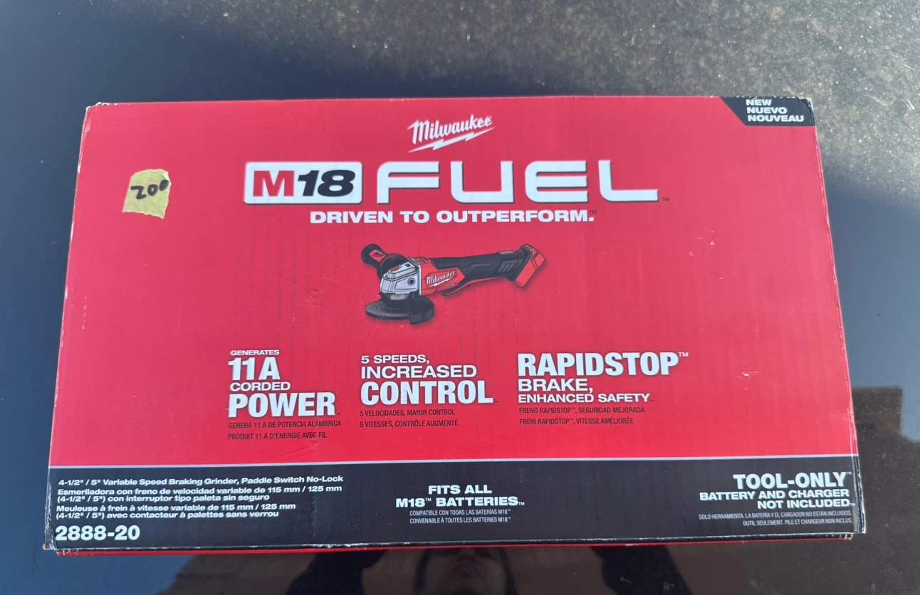 Milwaukee M18 FUEL 4-1/2" / 5" Braking Grinder 2888-20