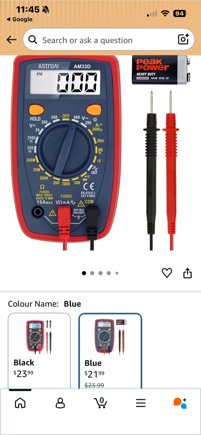 AstroAI AM33D Digital Multimeter
