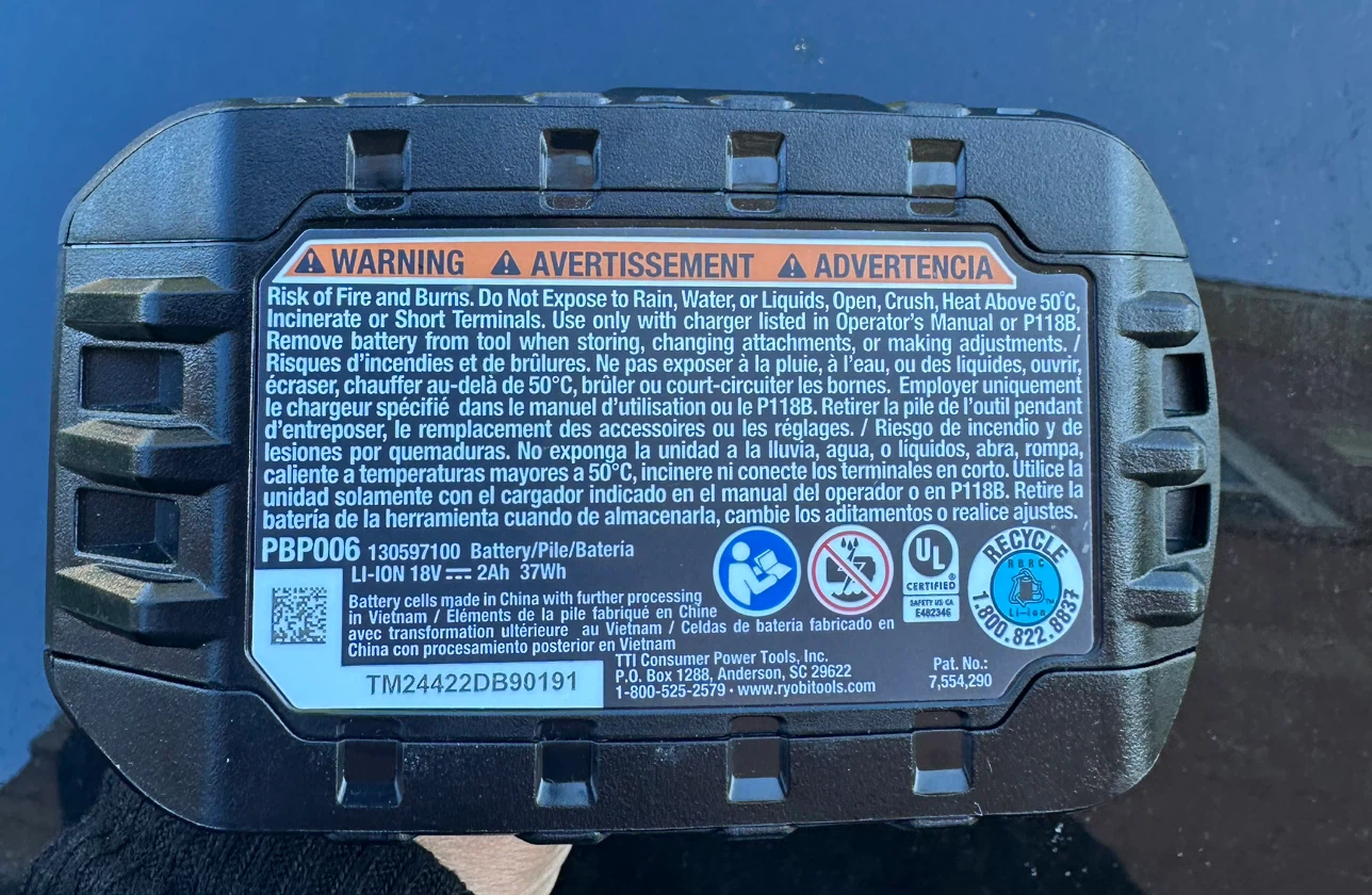 Ryobi ONE+ 18V 2Ah Lithium Battery - photo 3