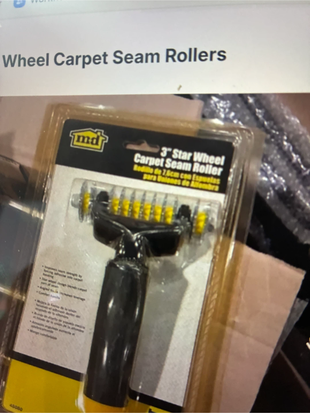 MD Building Products 3" Star Wheel Carpet Seam Roller