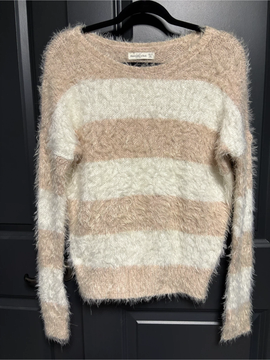 Abercrombie & Fitch Fuzzy Striped Sweater