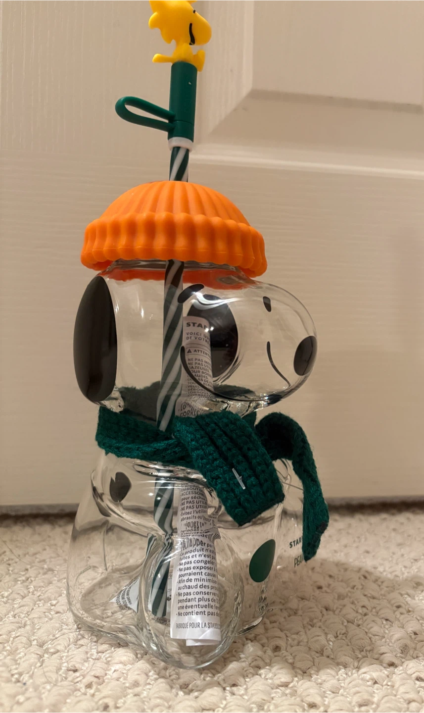Starbucks Snoopy Glass Cold Cup. - photo 3