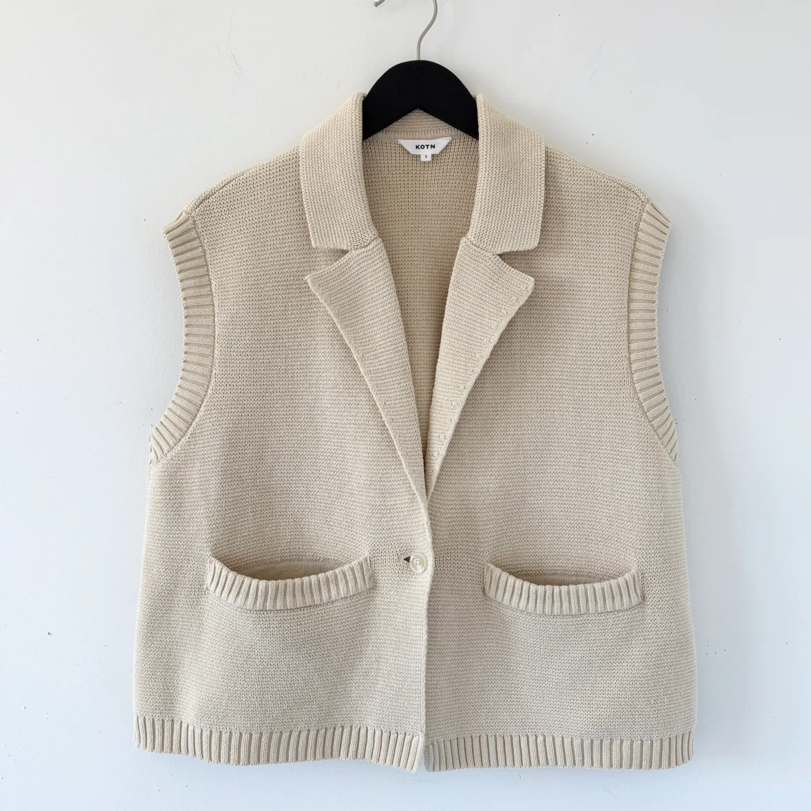 KOTN 100% Cotton Fine Knit Buttoned Vest - photo 3