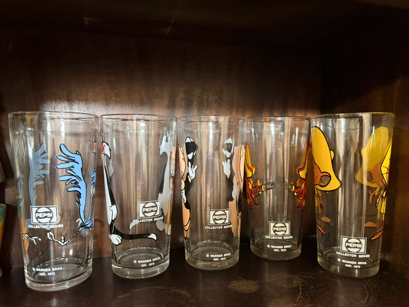 Set of 5 Vintage 1973 Pepsi Looney Tunes Collector Glasses - photo 3