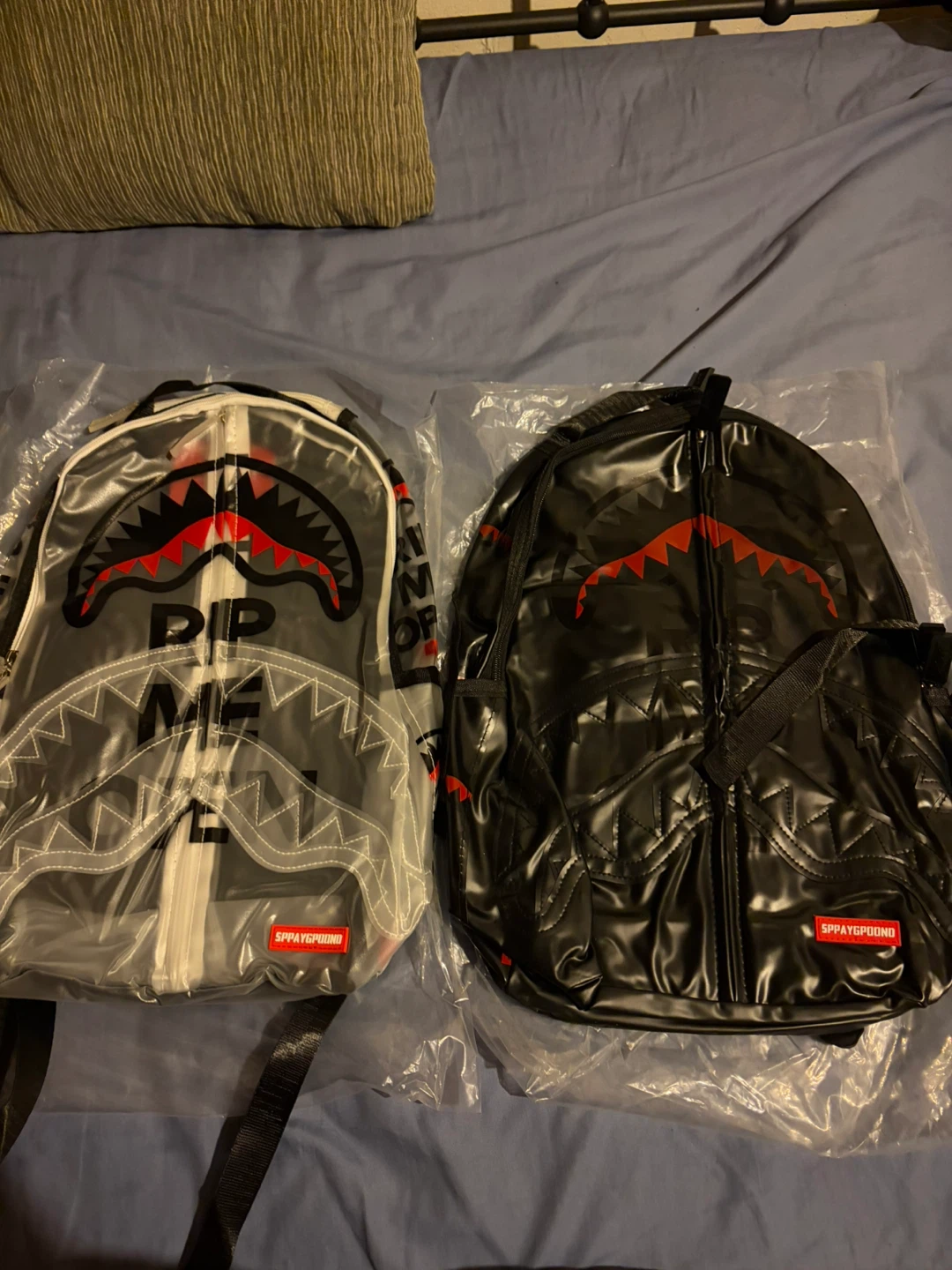 Spray ground backpacks