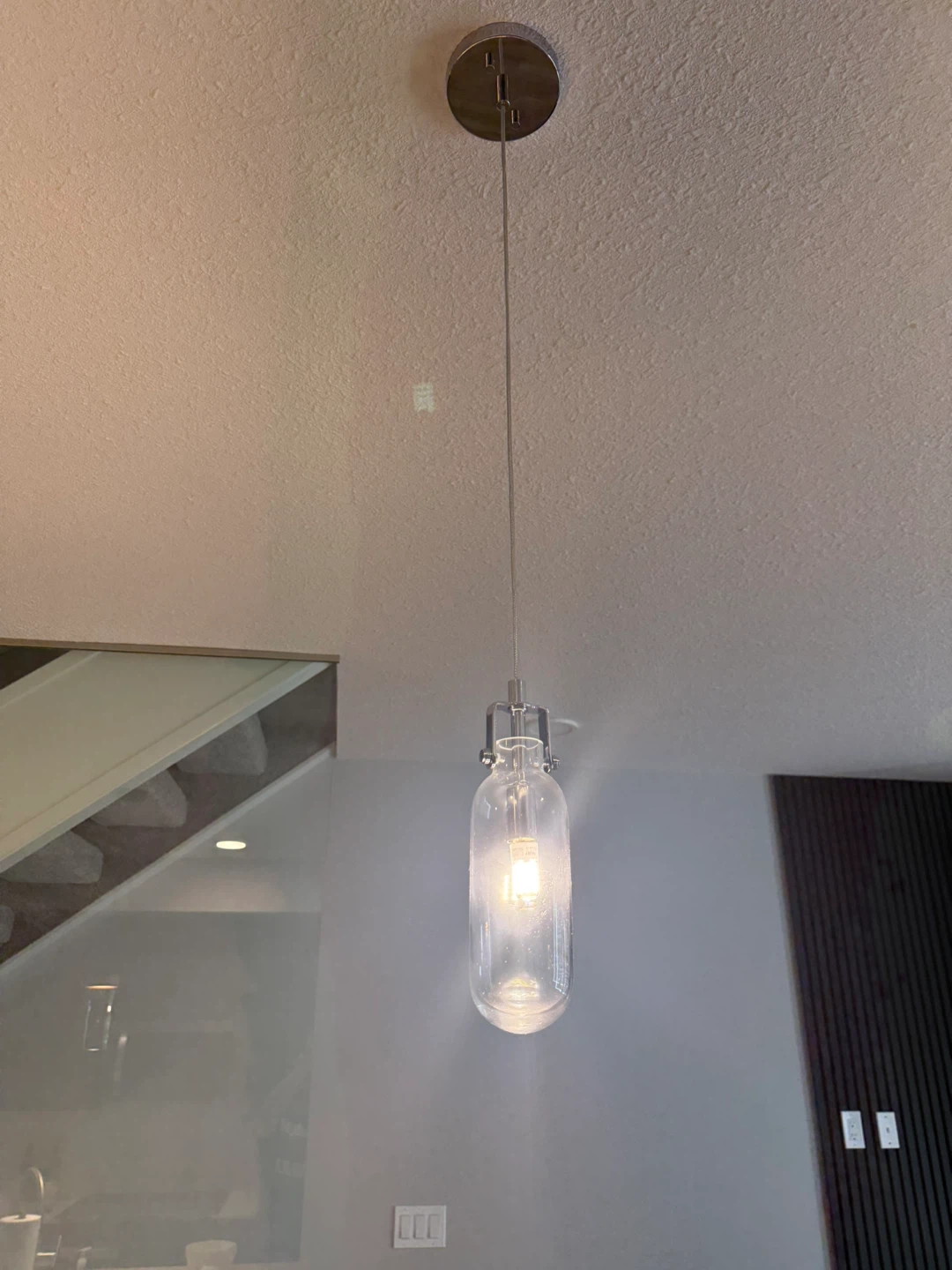 FS: Used Modern 6-Light Chandelier and 3 Chrome Pendant lights - photo 4