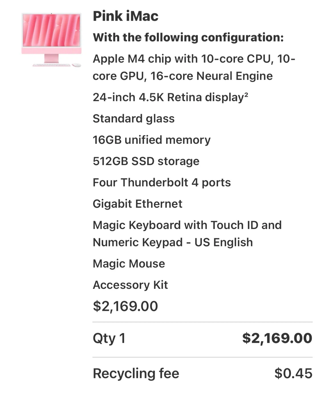 Pink Apple 24-inch iMac