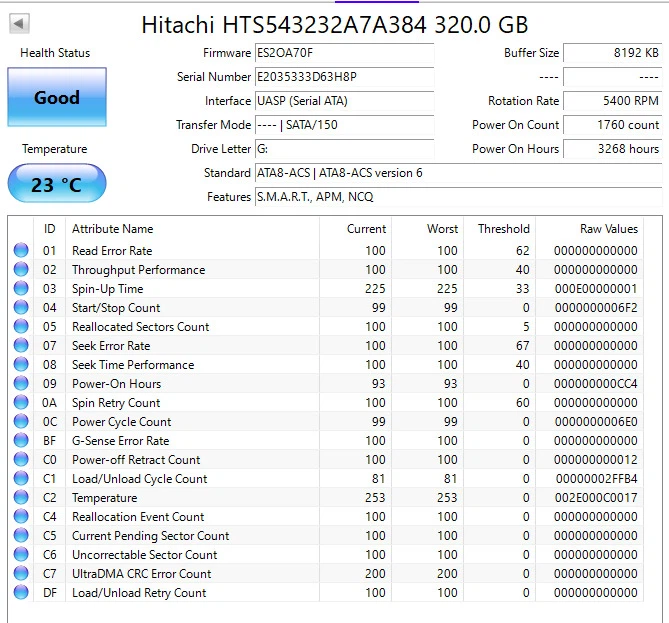 Hitachi 320GB SATA 2.5" 5400RPM HDD - photo 2