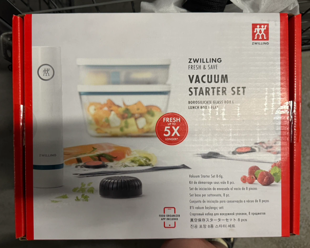 New! Zwilling Fresh & Save Vacuum Starter Set 8 pcs