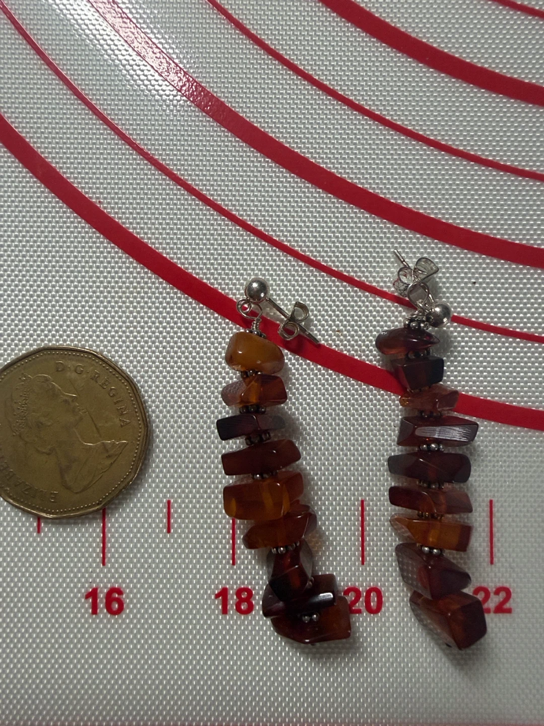 Natural Baltic Amber Sterling Silver Long Dangle Earrings - photo 2