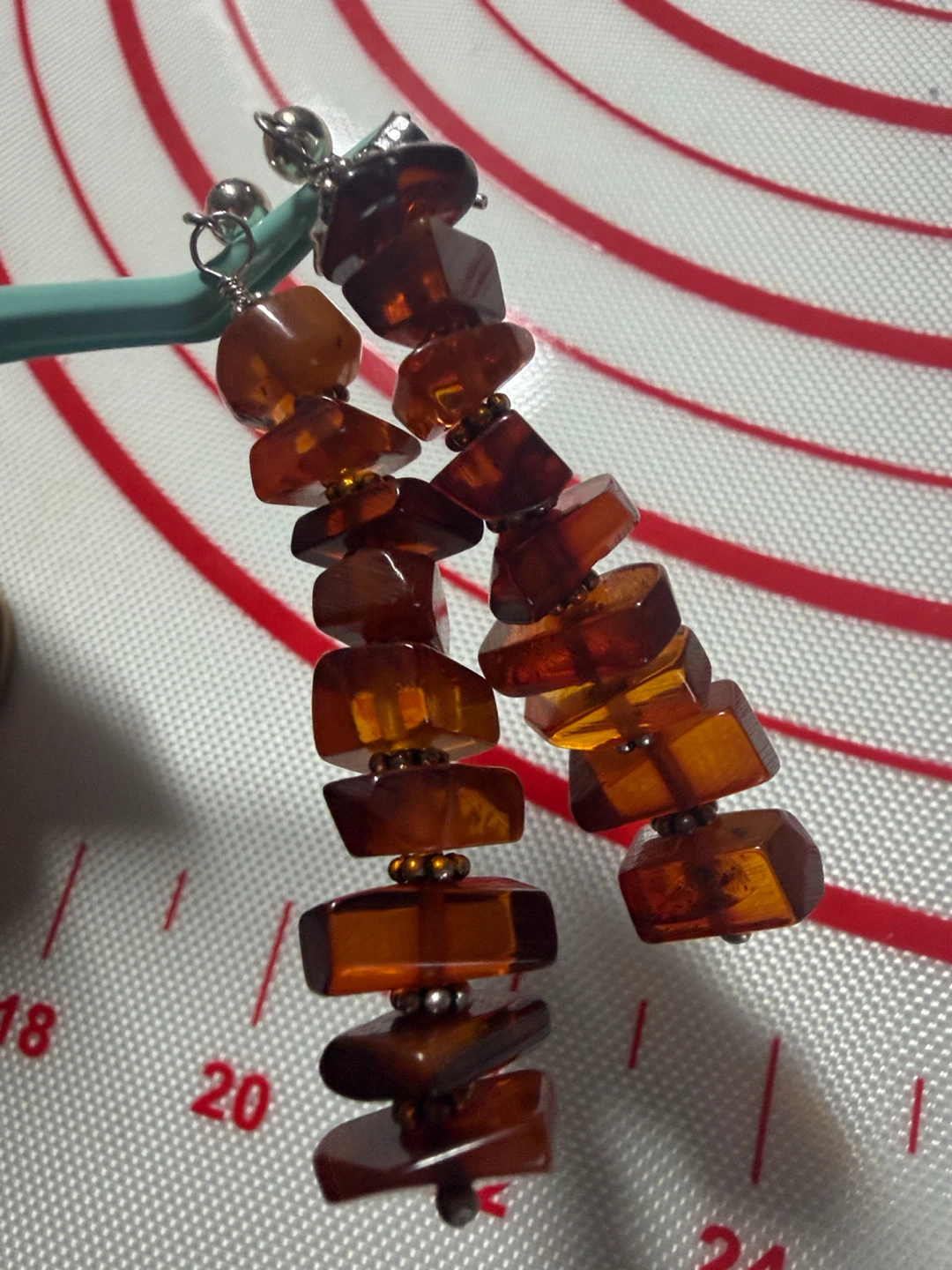Natural Baltic Amber Sterling Silver Long Dangle Earrings - photo 4