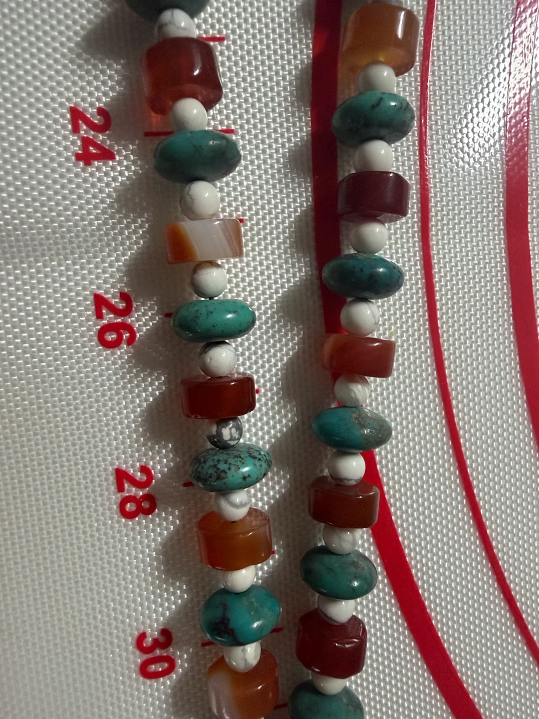 Boho Heishi Strand Agate and green and white turquoise - photo 5