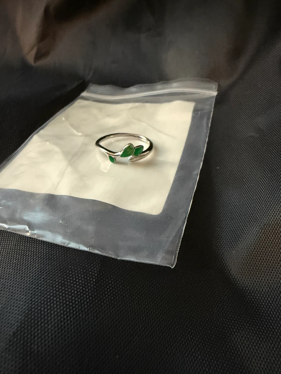 Silver leaf adjustable ring - photo 2