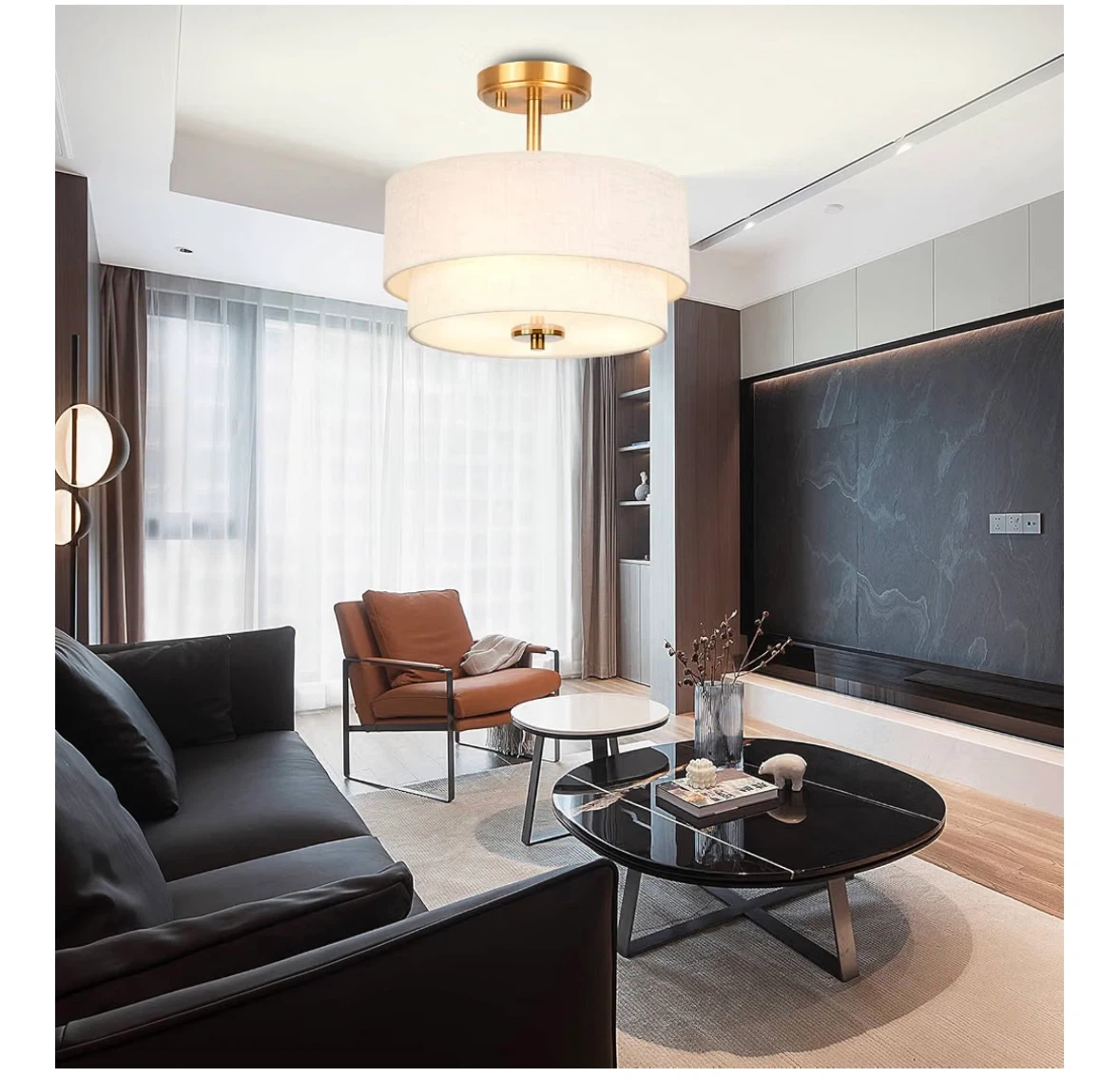 Edwarmlux 3-Light Semi Flush Mount Ceiling Light - photo 3