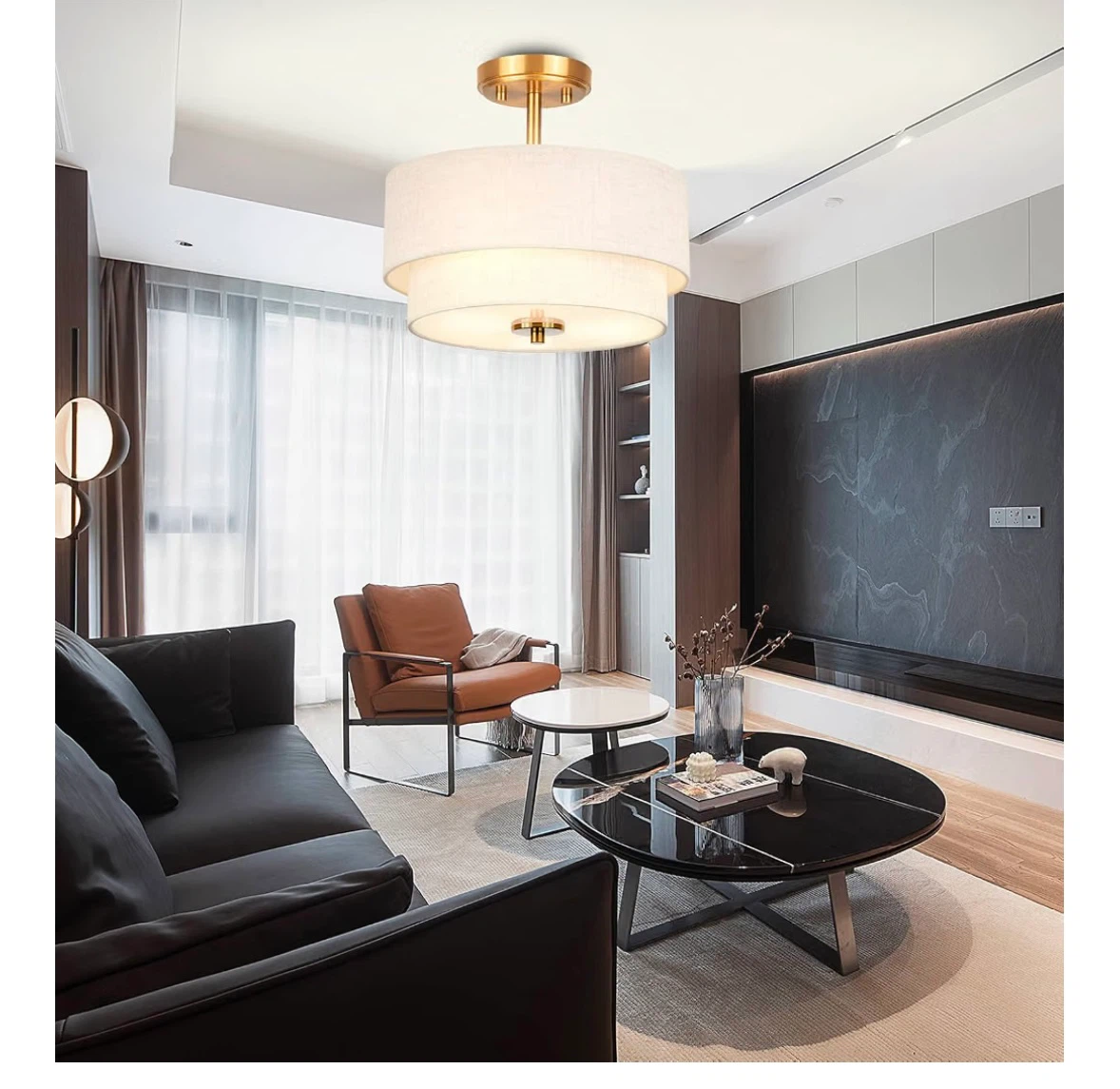 Edwarmlux 3-Light Semi Flush Mount Ceiling Light - photo 4