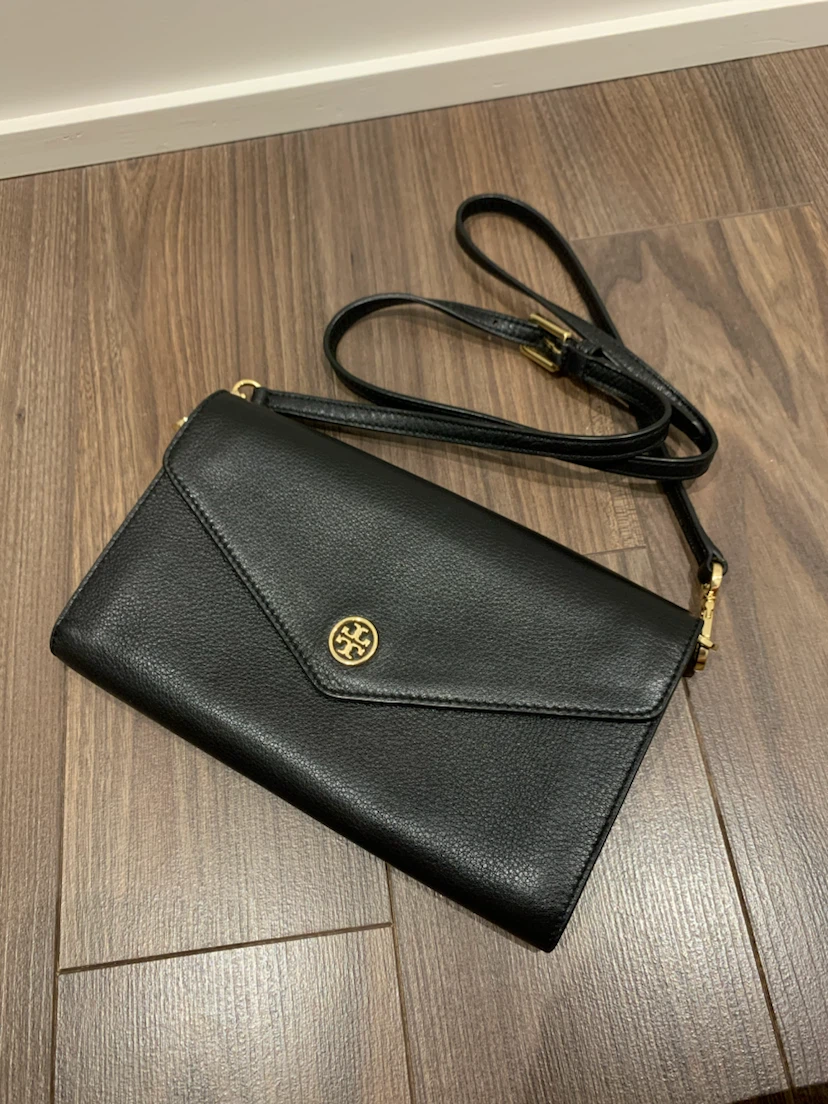 Tory Burch Kira Black Leather Envelope Crossbody - photo 4