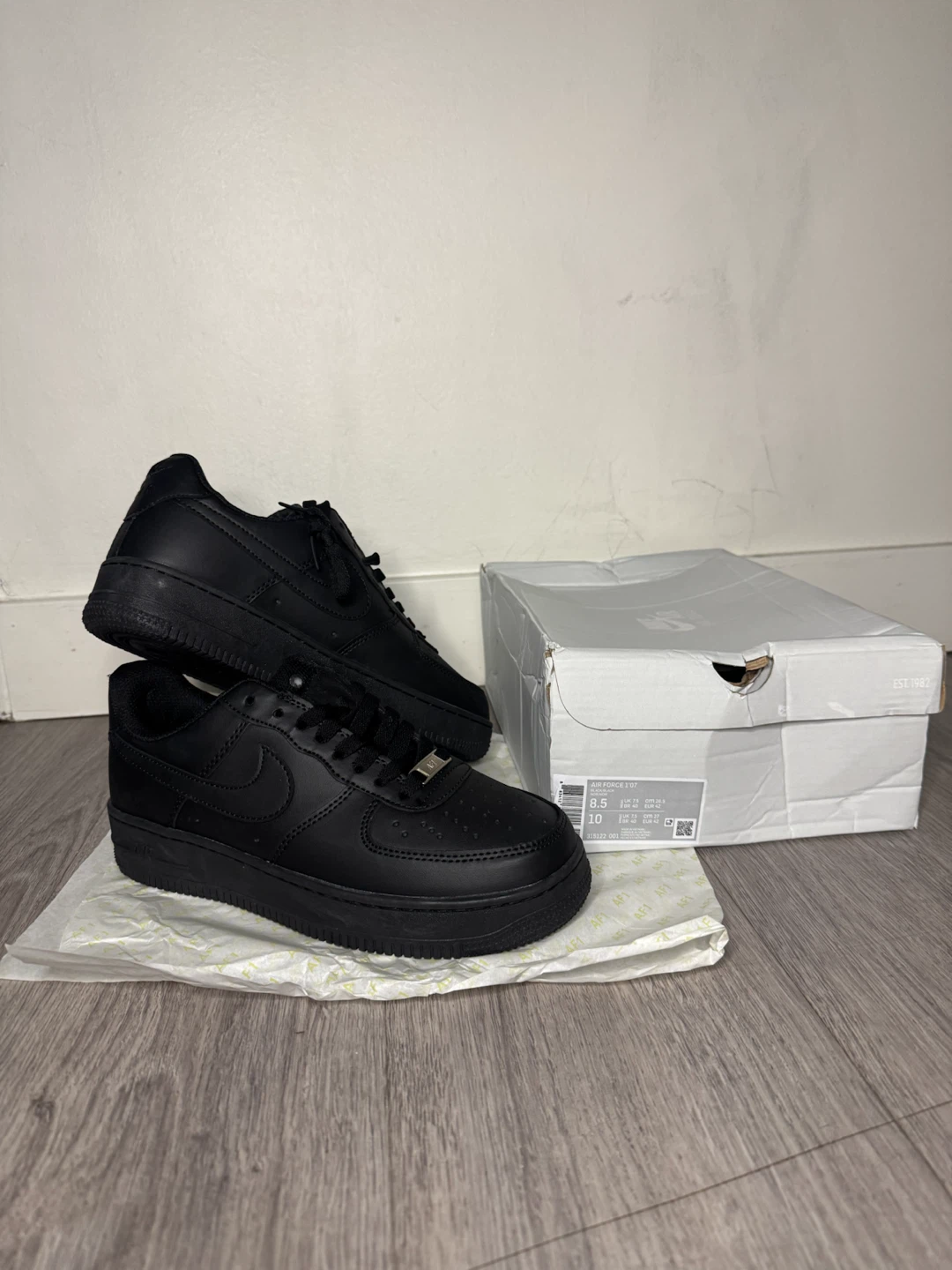 Nike Air Force 1 '07 Black, Men's 8.5 - photo 3