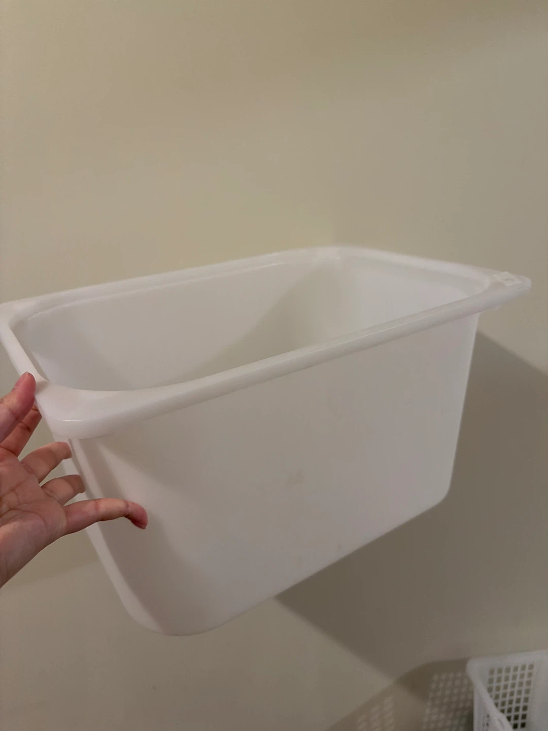White Plastic Storage Bin