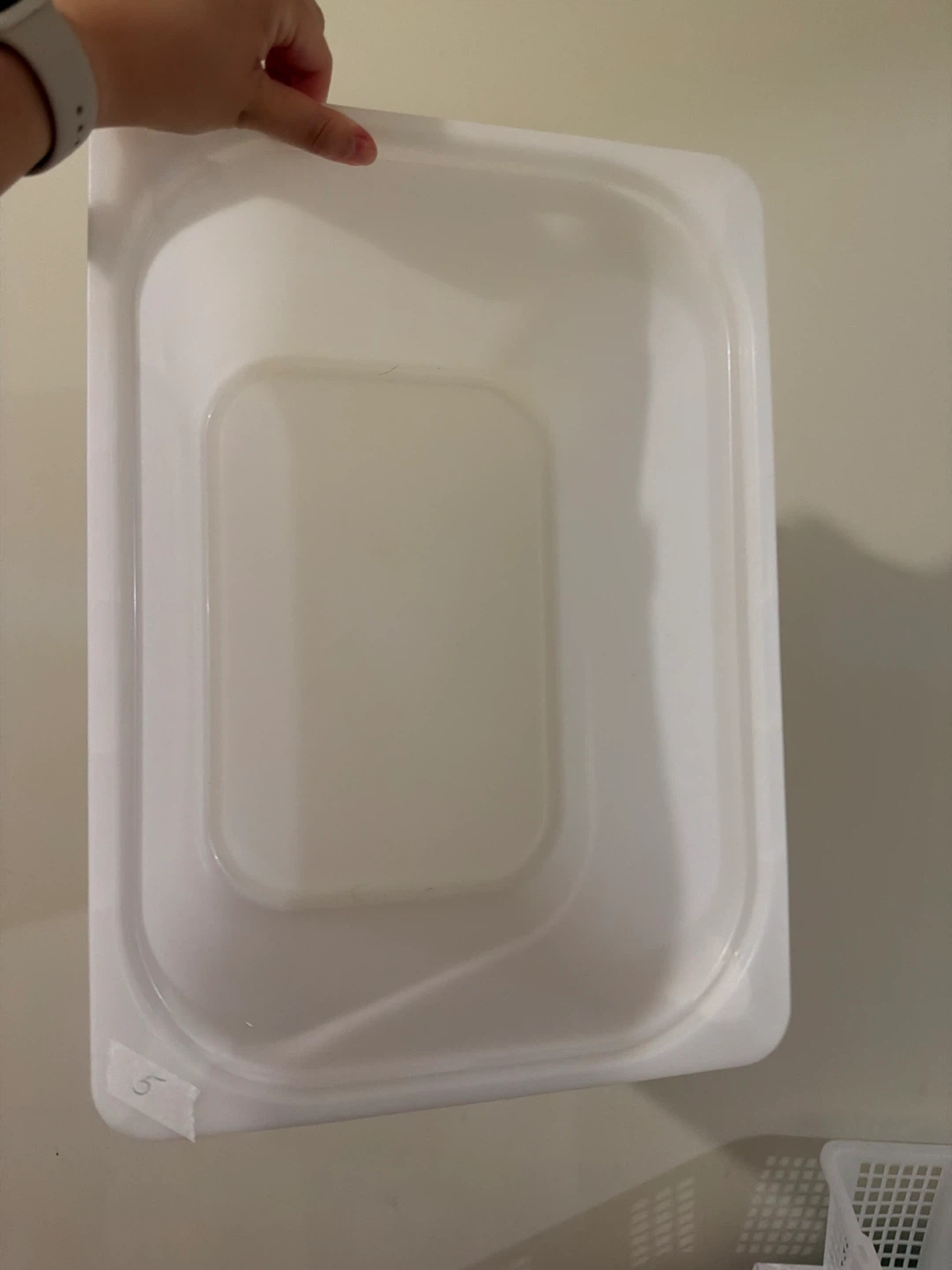 White Plastic Storage Bin - photo 2