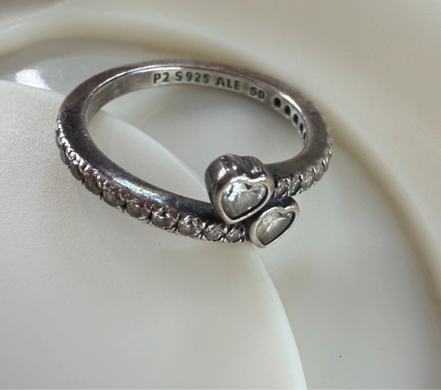 Pandora Sparkling Entwined Heart Ring - photo 3