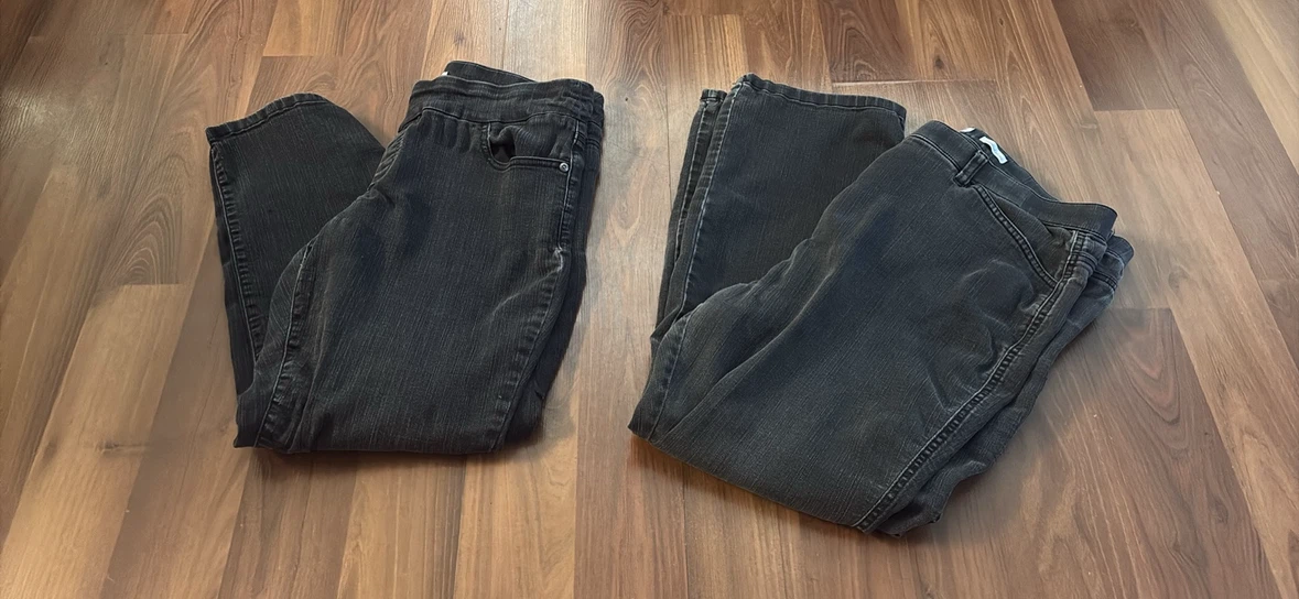 Two pairs of black jeans