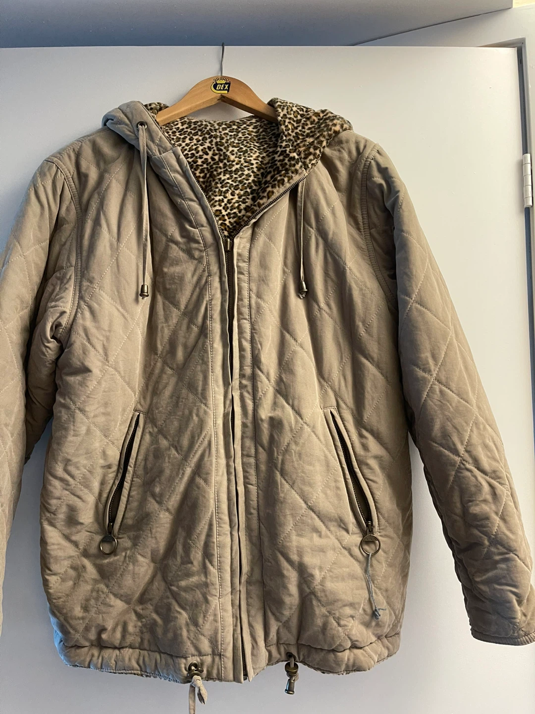 Reversible Quilted and Leopard Print Hooded Jacket - photo 2