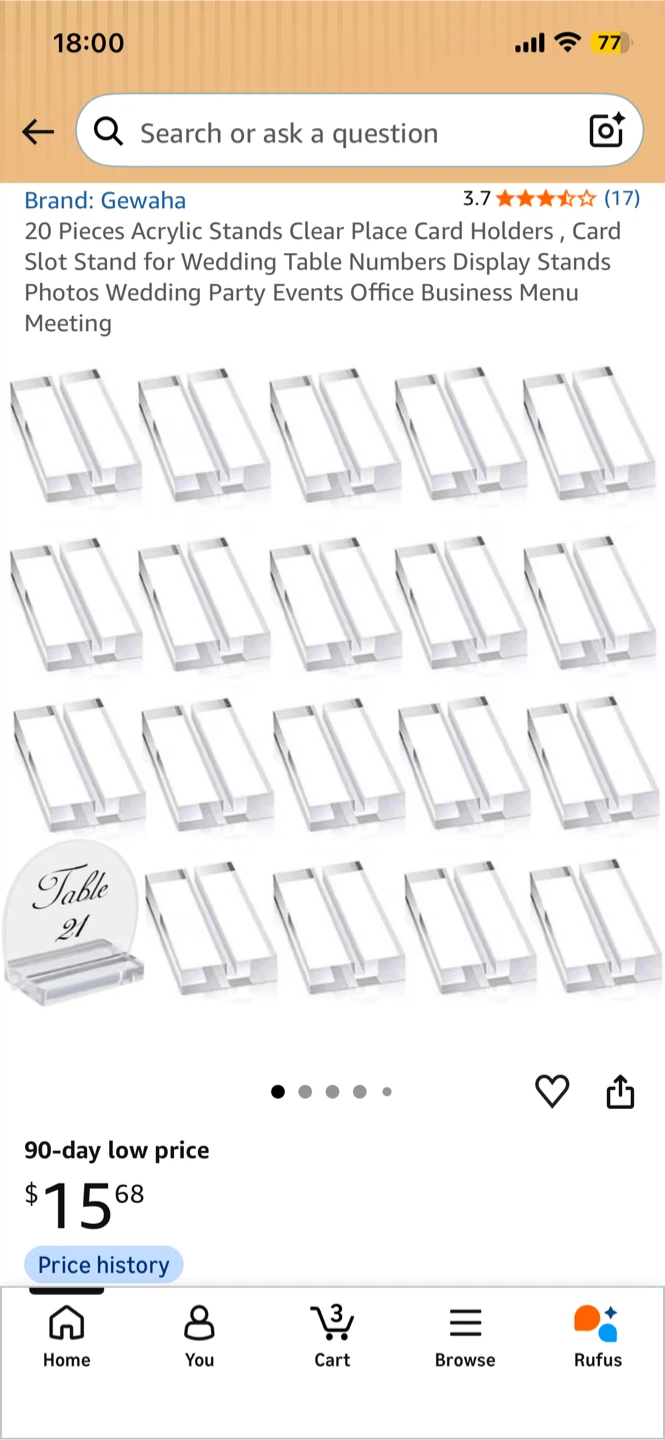 Glass Wedding Card Box and Card Stands - photo 4