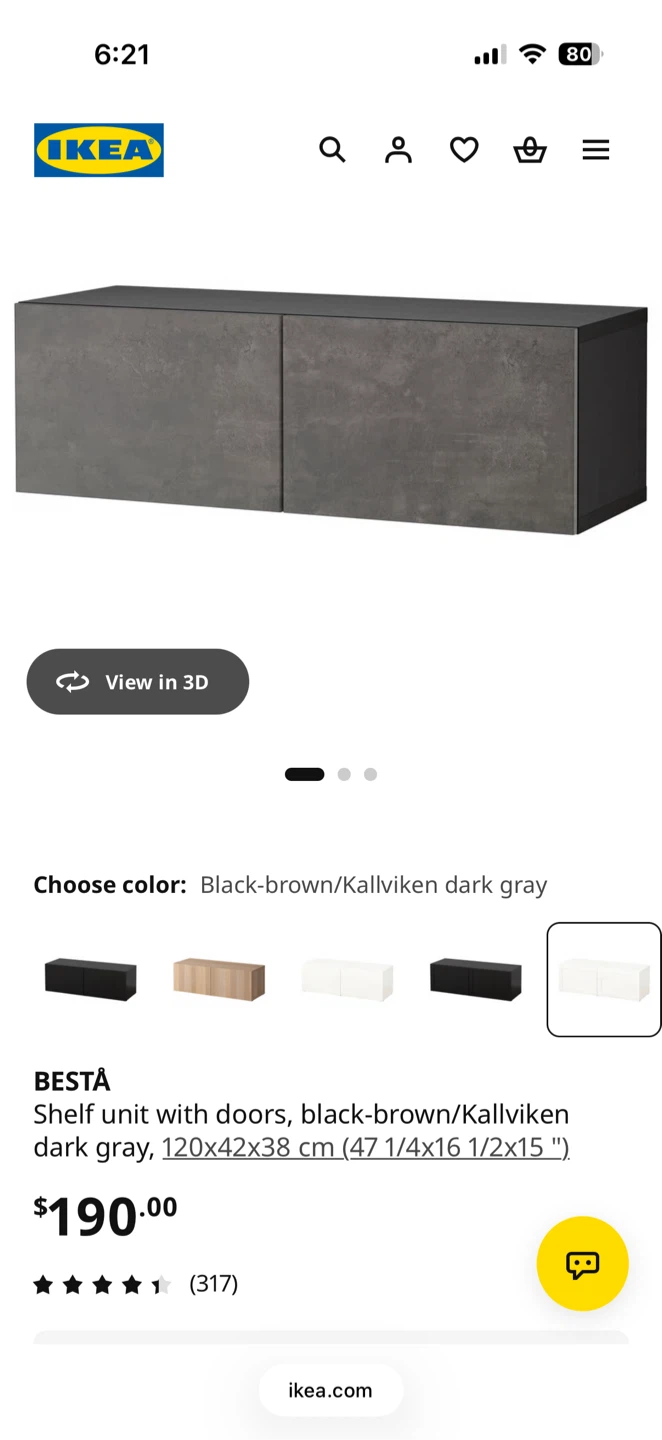 IKEA BESTÅ Shelf Unit with Doors