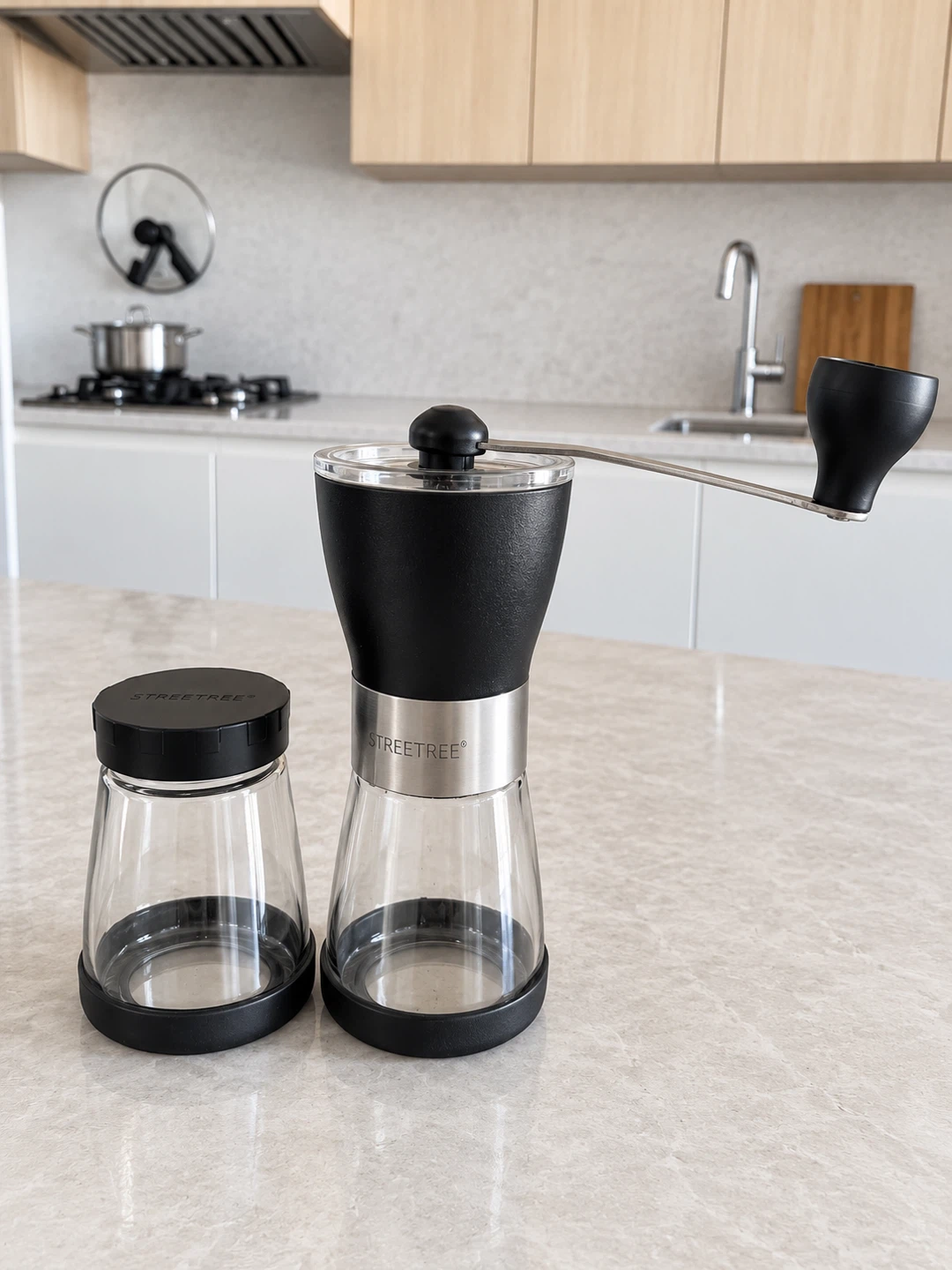 STREETREE Manual Coffee Grinder with Glass Container