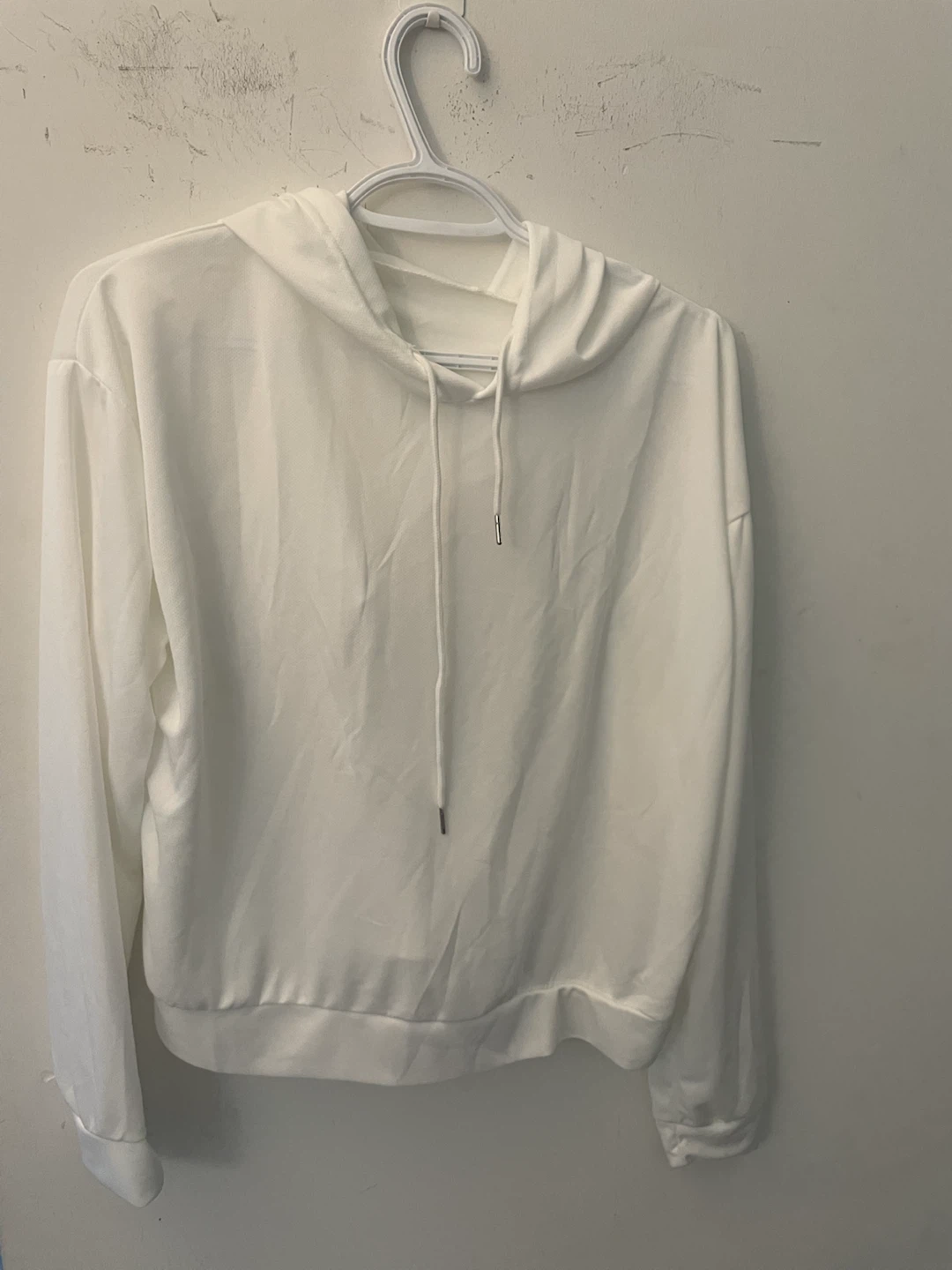 White Freedom Open-Back Hoodie