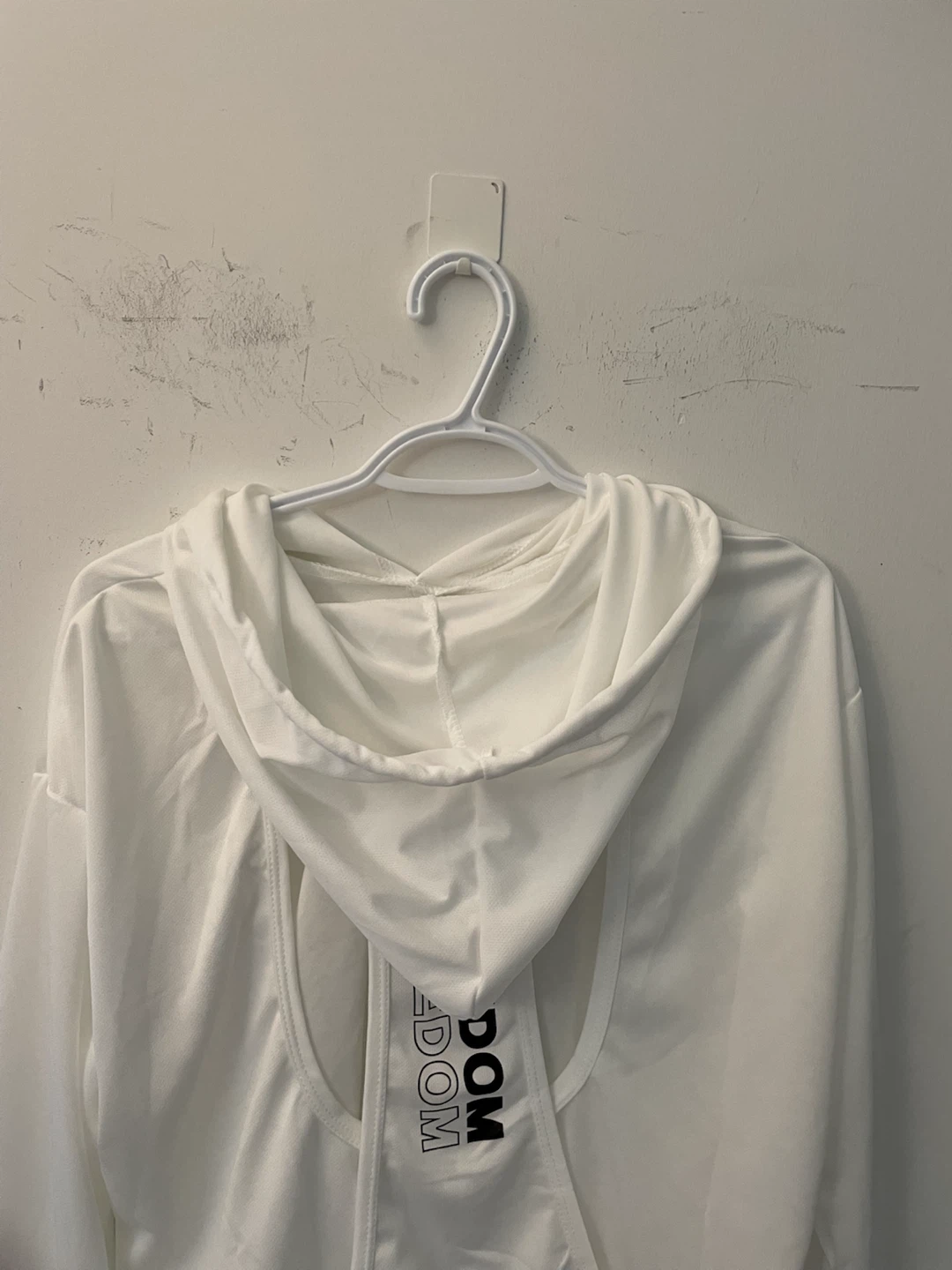 White Freedom Open-Back Hoodie - photo 3
