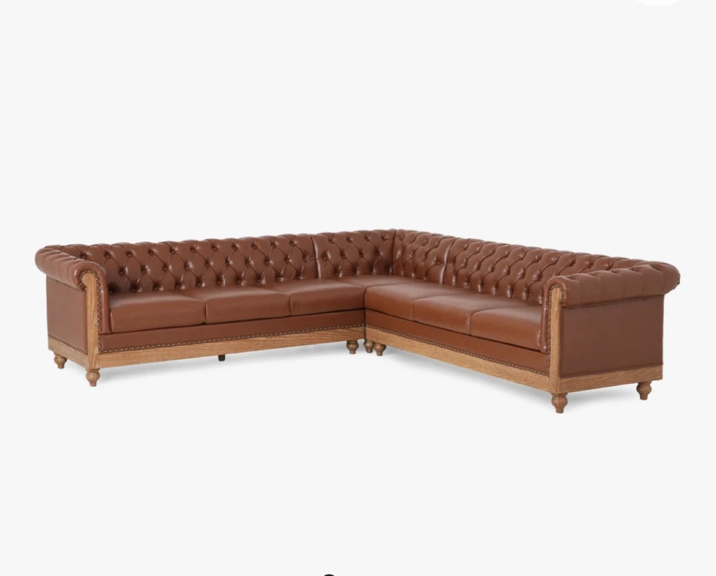 Chesterfield Leather Corner Sectional Sofa