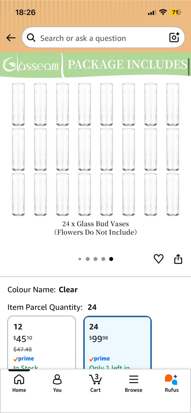 Clear Glass Cylinder Bud Vases - Set of 38 - photo 2