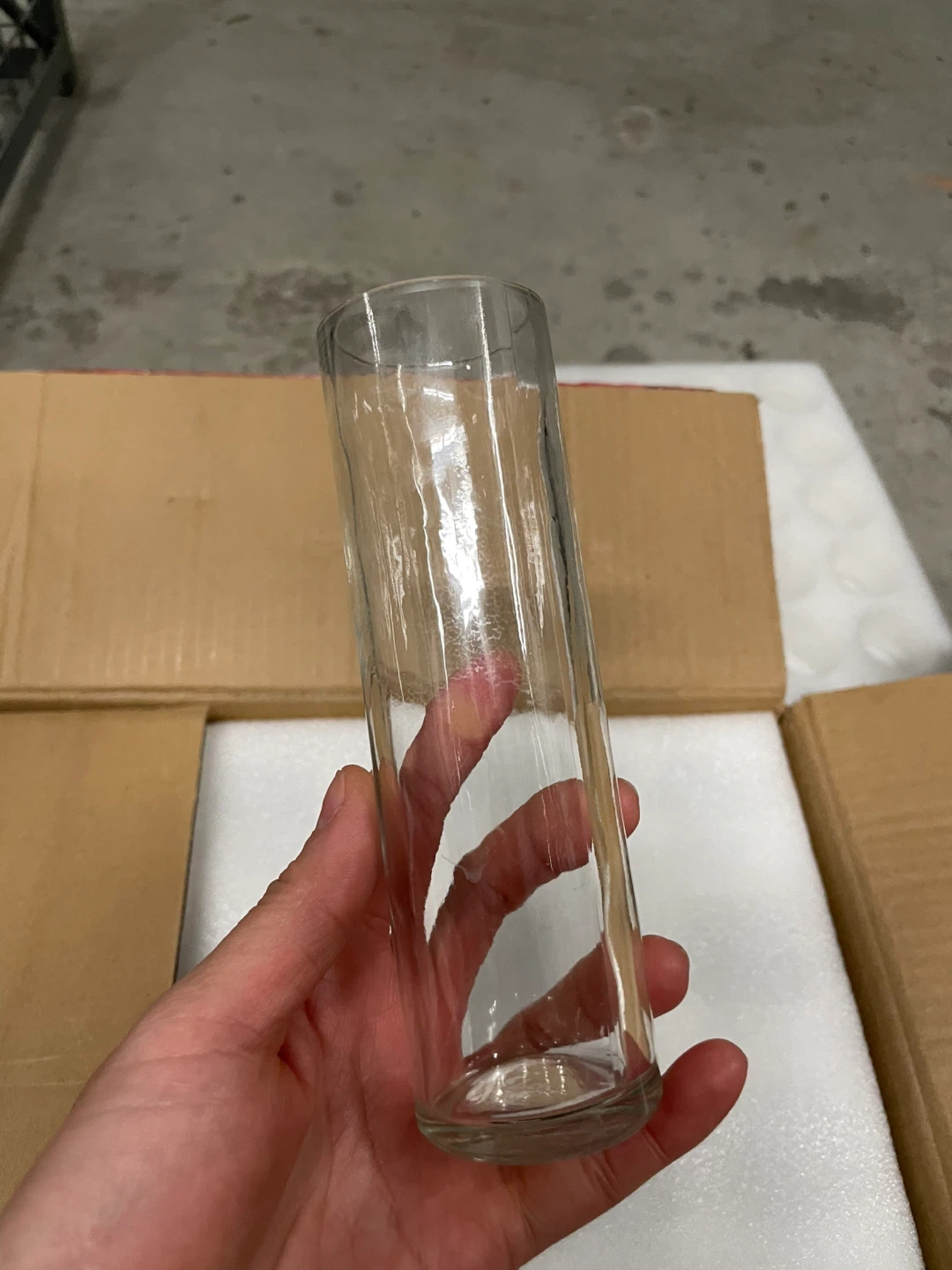 Clear Glass Cylinder Bud Vases - Set of 38