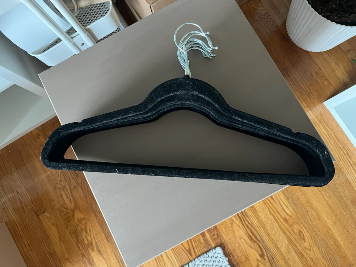10 Black Velvet Hangers