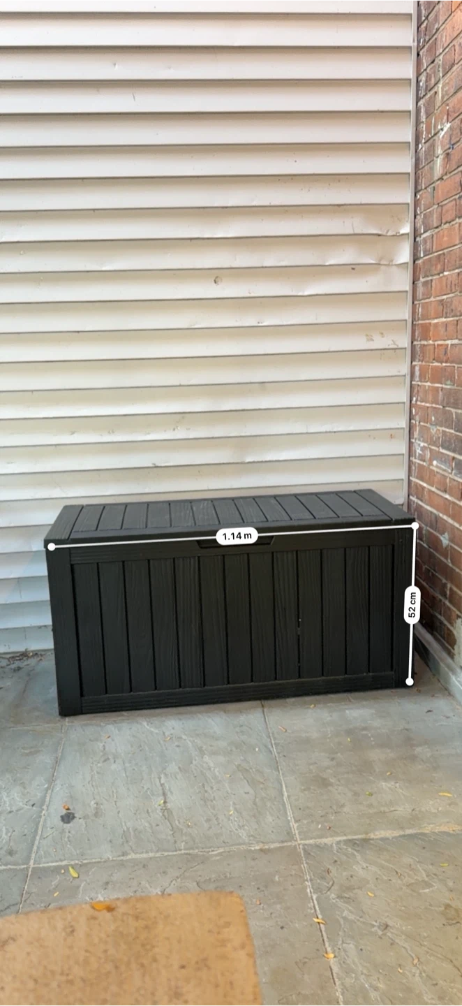 Black Outdoor Storage Box - photo 3