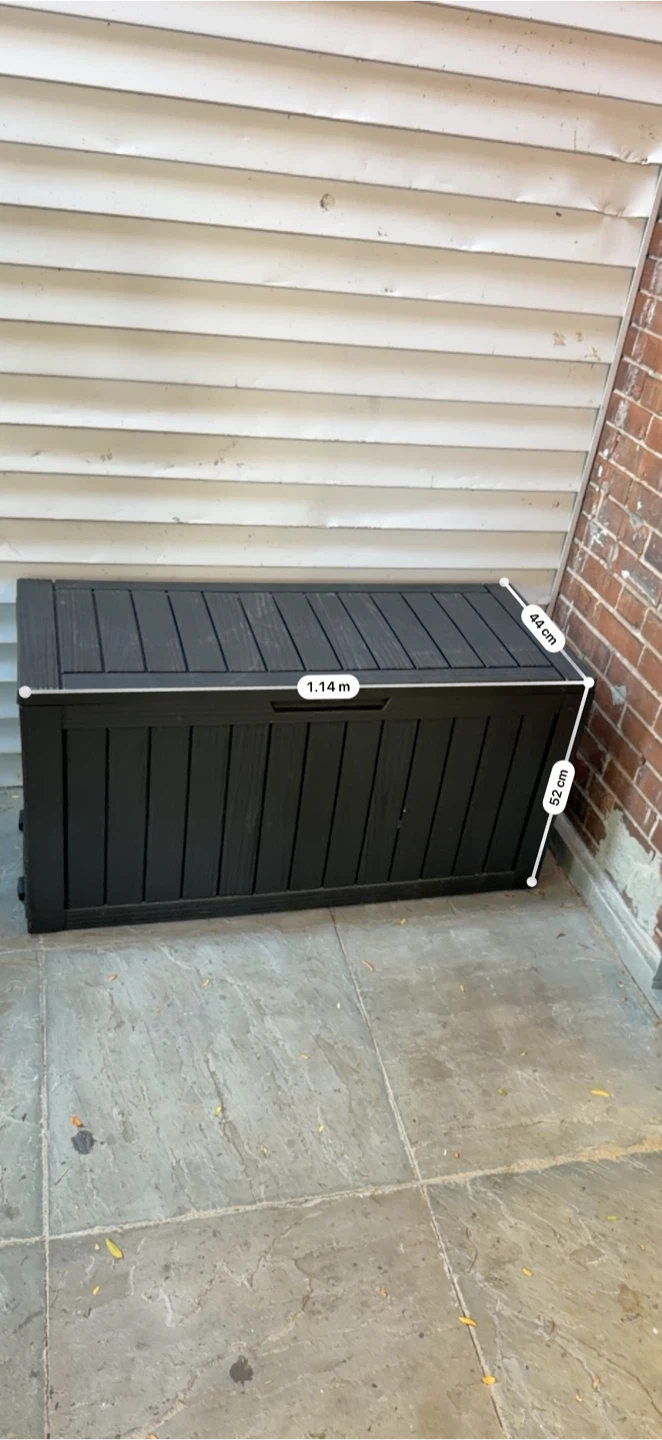 Black Outdoor Storage Box - photo 4