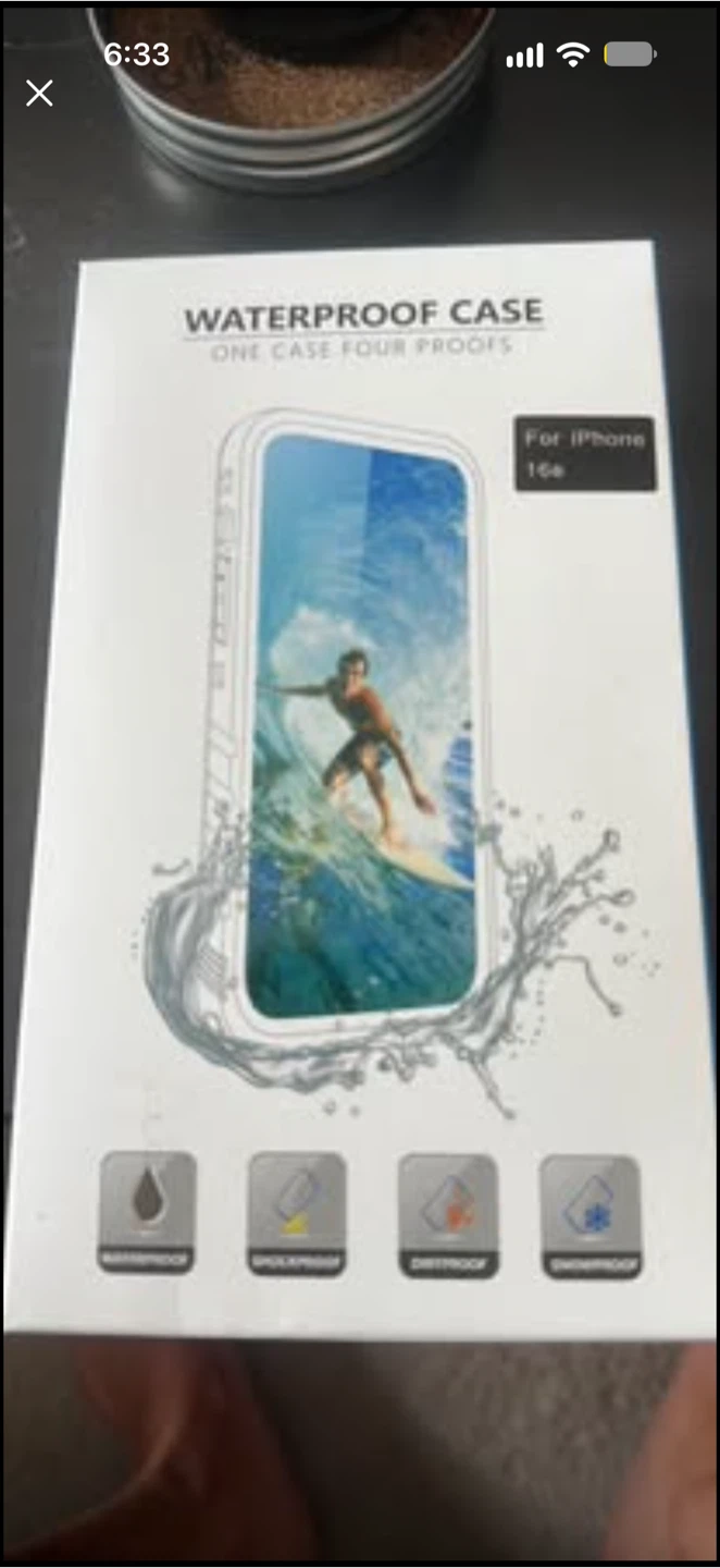 Waterproof black phone case