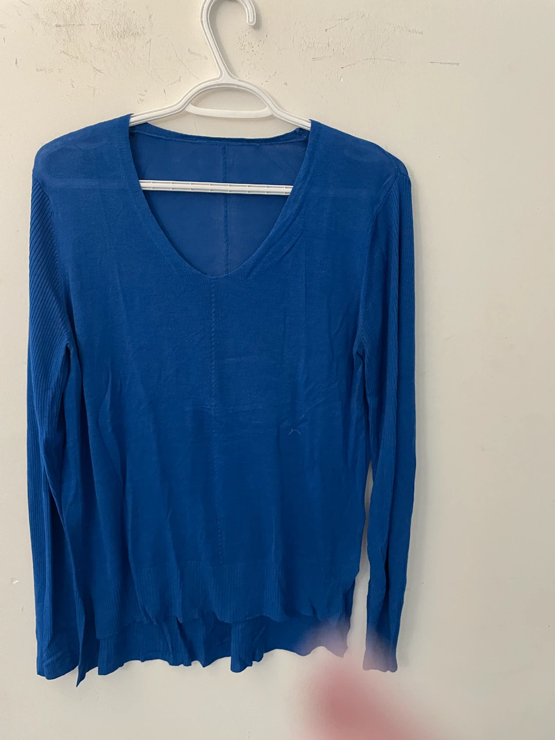 Royal Blue Lightweight Knit V-Neck Sweater