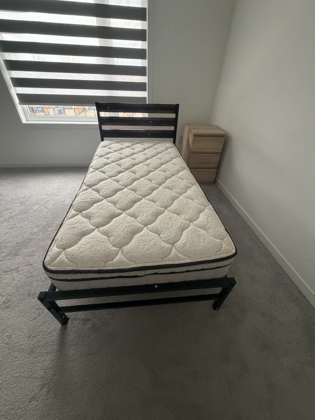 Single Bed Frame and Mattress