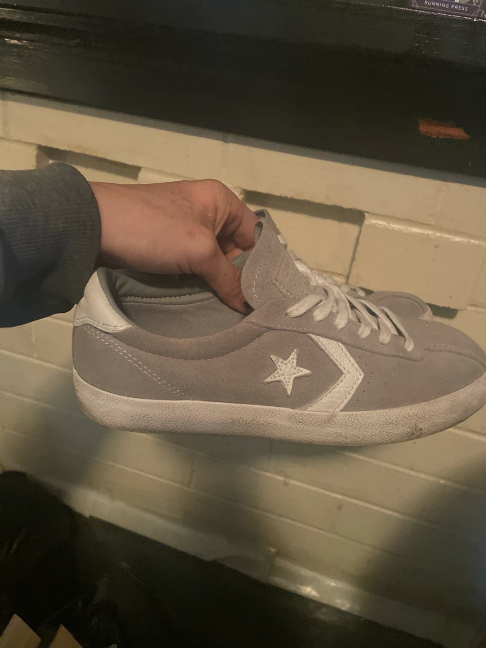 Converse Star Player Grey Suede Sneakers Size 7 US