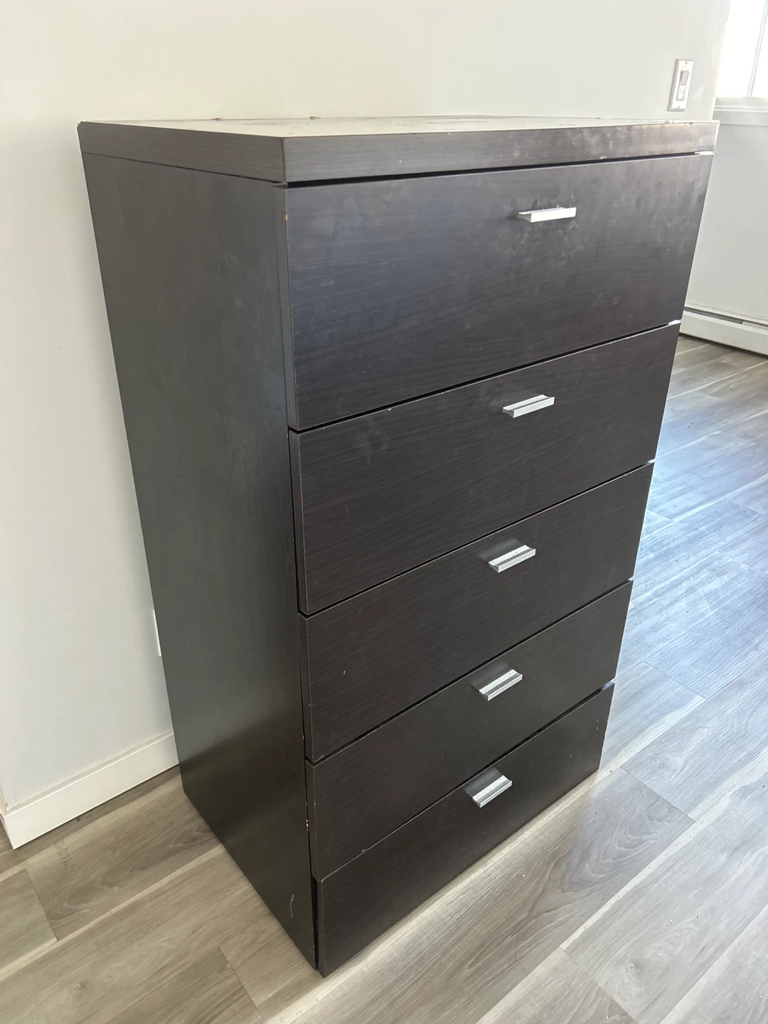 Dark Brown 5-Drawer Dresser - photo 3