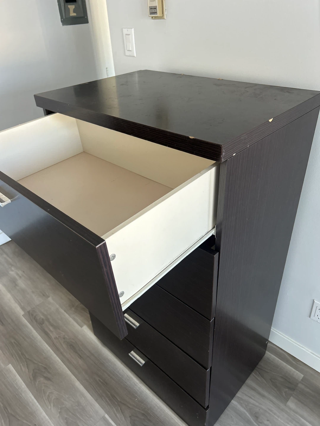 Dark Brown 5-Drawer Dresser - photo 4