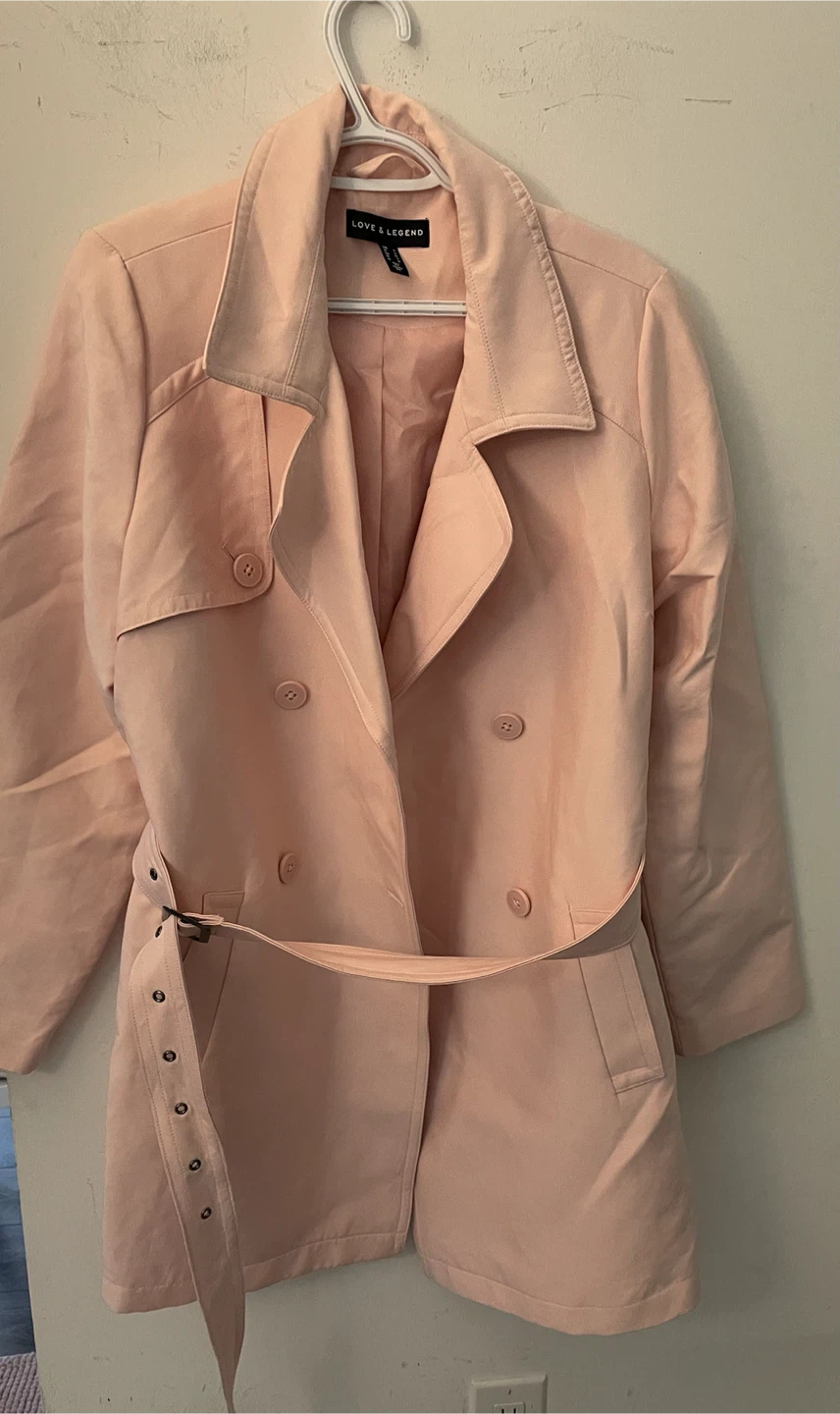 Love & Legend Light Pink Trench Coat