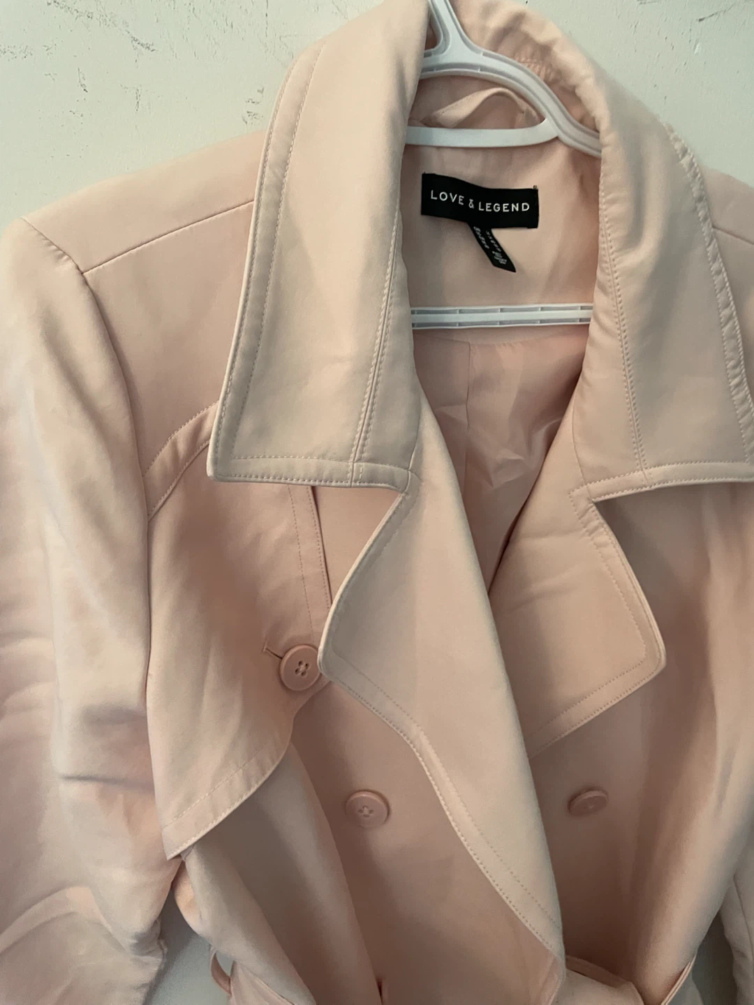 Love & Legend Light Pink Trench Coat - photo 2