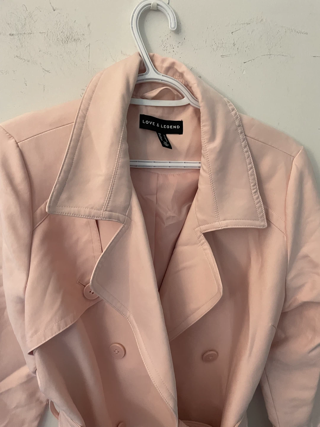 Love & Legend Light Pink Trench Coat - photo 4
